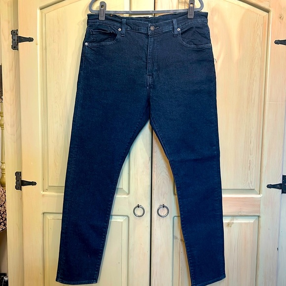 514 Men’s Levi Strauss & Co. W36 L32 Dark Navy Denim Straight Leg Stretch - Picture 4 of 8